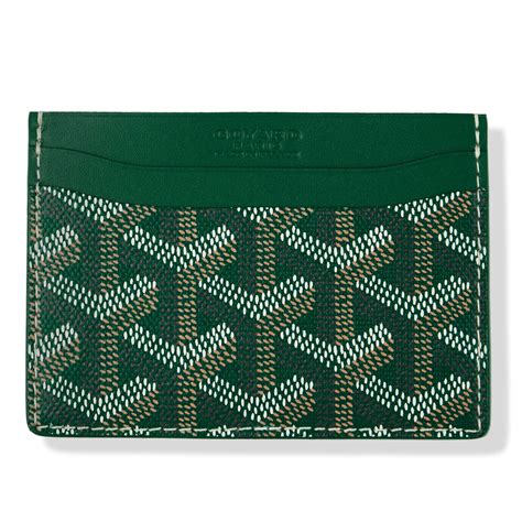 green goyard card holder|goyard st sulpice card holder green.